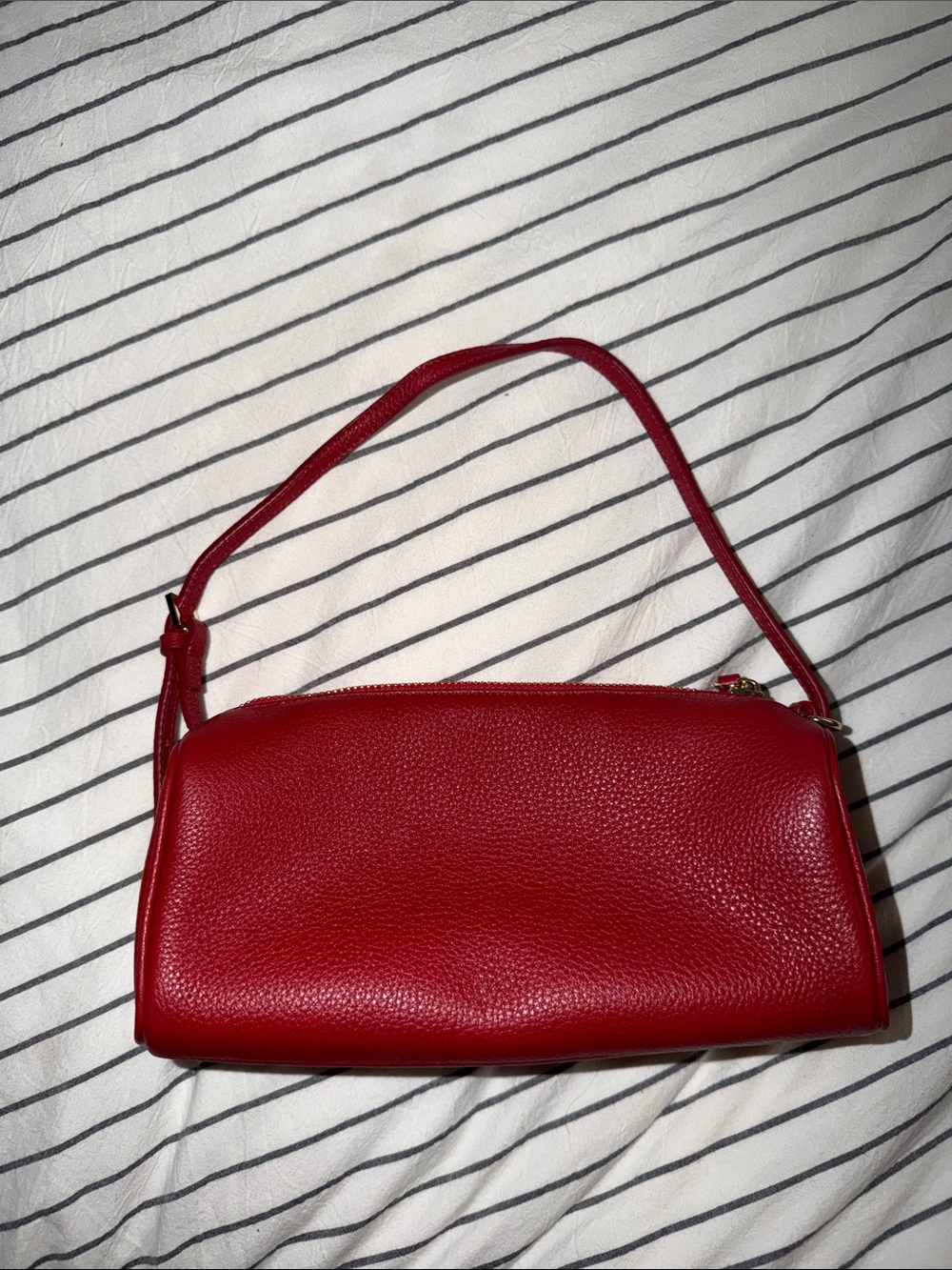 Red Leather Shoulder Bag